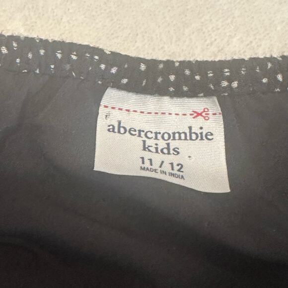 Abercrombie Kids Black Polka Dot Top sz 11/2 Girl's Short Sleeve Blouse - Picture 5 of 6